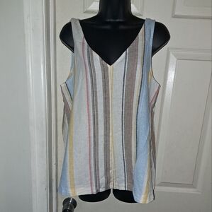 A-1 Time and tru striped Tank top size small